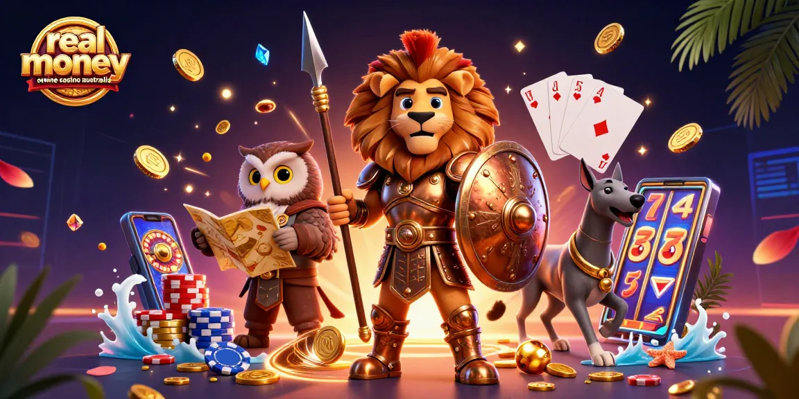 Experience the excitement of real money online casino Australia with our vibrant 3D casino illustration, showcasing thrilling gameplay.
