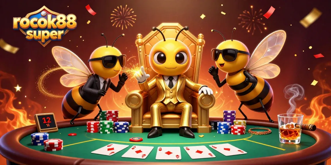 Engage with the rokok88 super experience featuring a vibrant poker scene with unique characters.