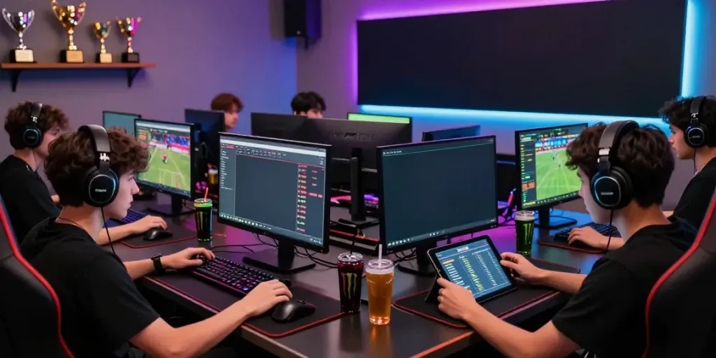 Engaged players at https://ku88vt.com/ immerse in online gaming with technology and accessories.