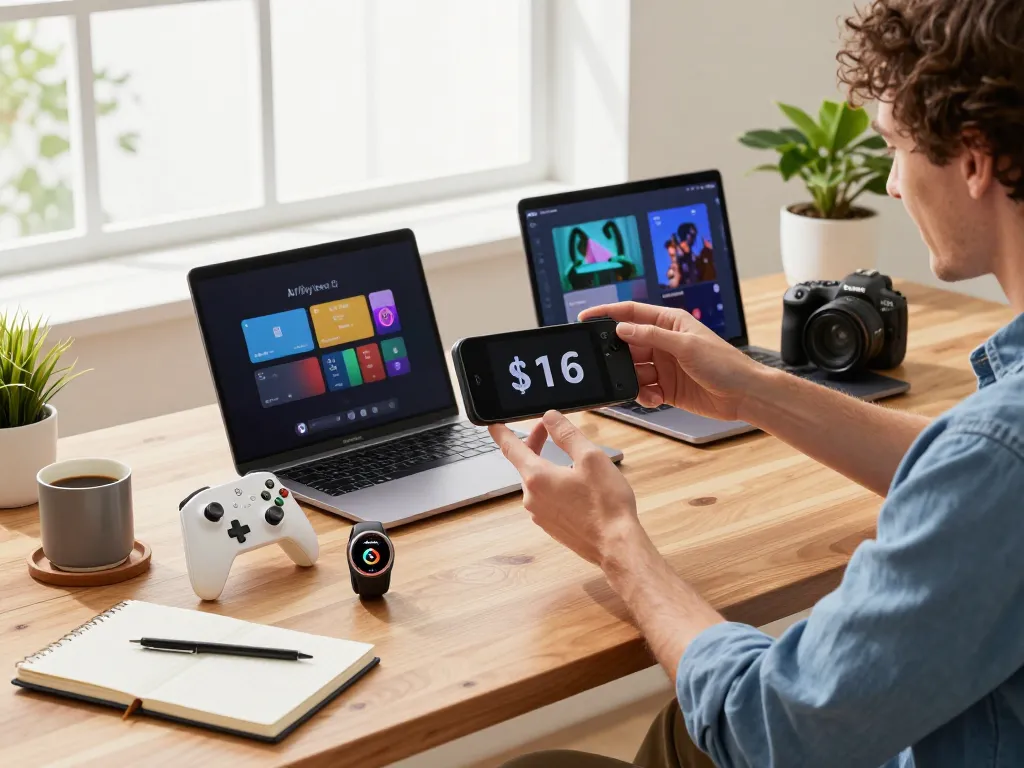 Explore cool tech gadgets under $116 in a modern workspace with Bluetooth devices and tech accessories.