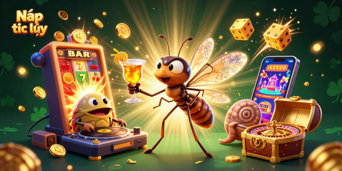 Nạp tích lũy thrills in a lively casino scene with dynamic characters and exciting game elements