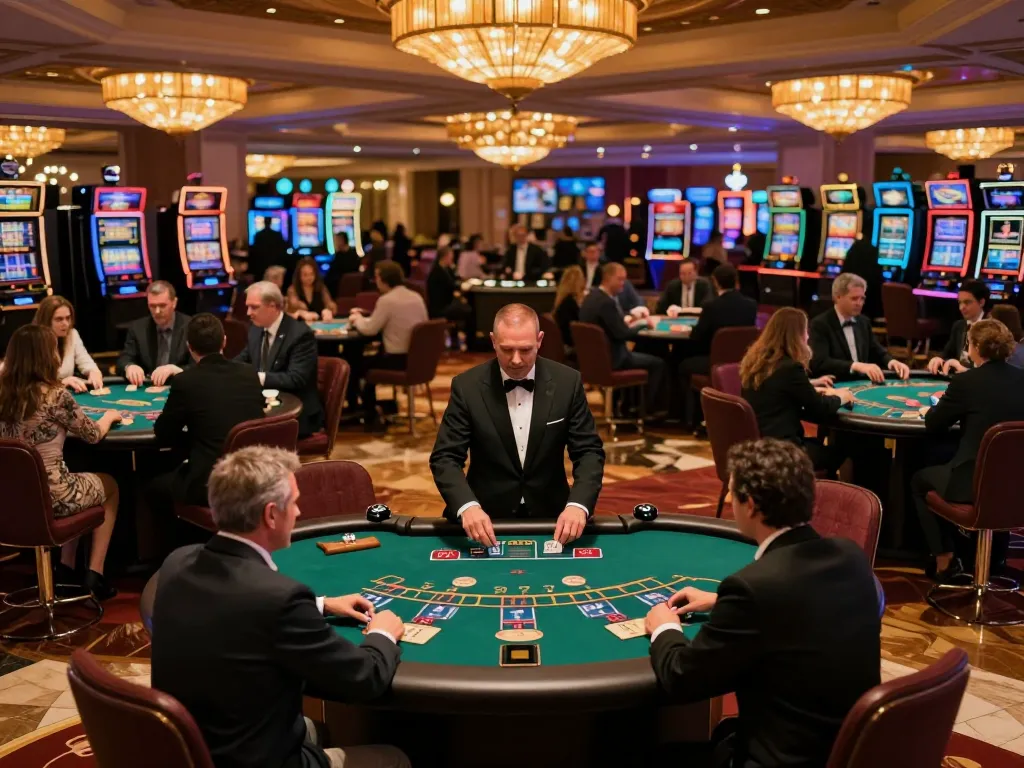 Experience thrilling blackjack gameplay at the upscale XX 88 casino with professional dealers and vibrant atmosphere.
