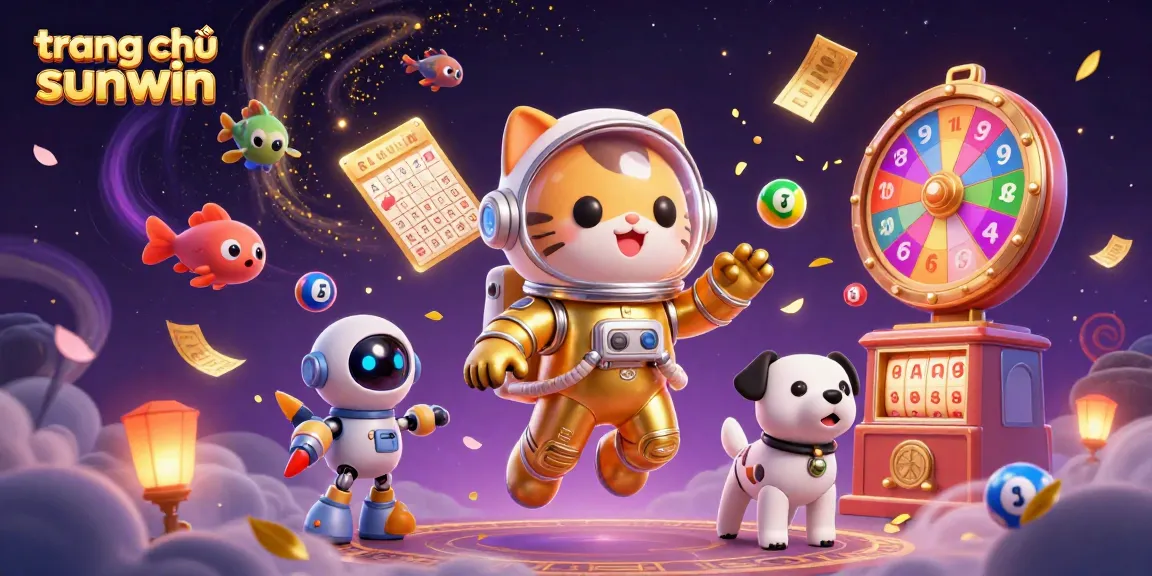 Win big with colorful lottery balls and a captivating scene, featuring trang chủ sunwin.